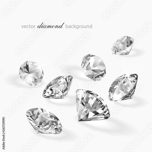 Luxury background with vector diamonds for modern design