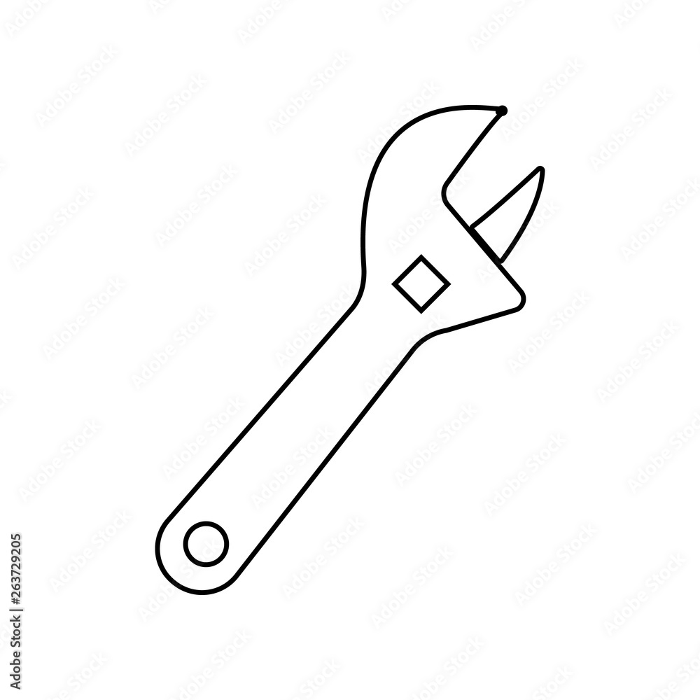 pipe wrench icon. Element of Constraction tools for mobile concept and web apps icon. Outline, thin line icon for website design and development, app development pipe wrench icon. Element of Constraction tools for mobile concept and web apps icon. Outline, thin line icon for website design and development, app development