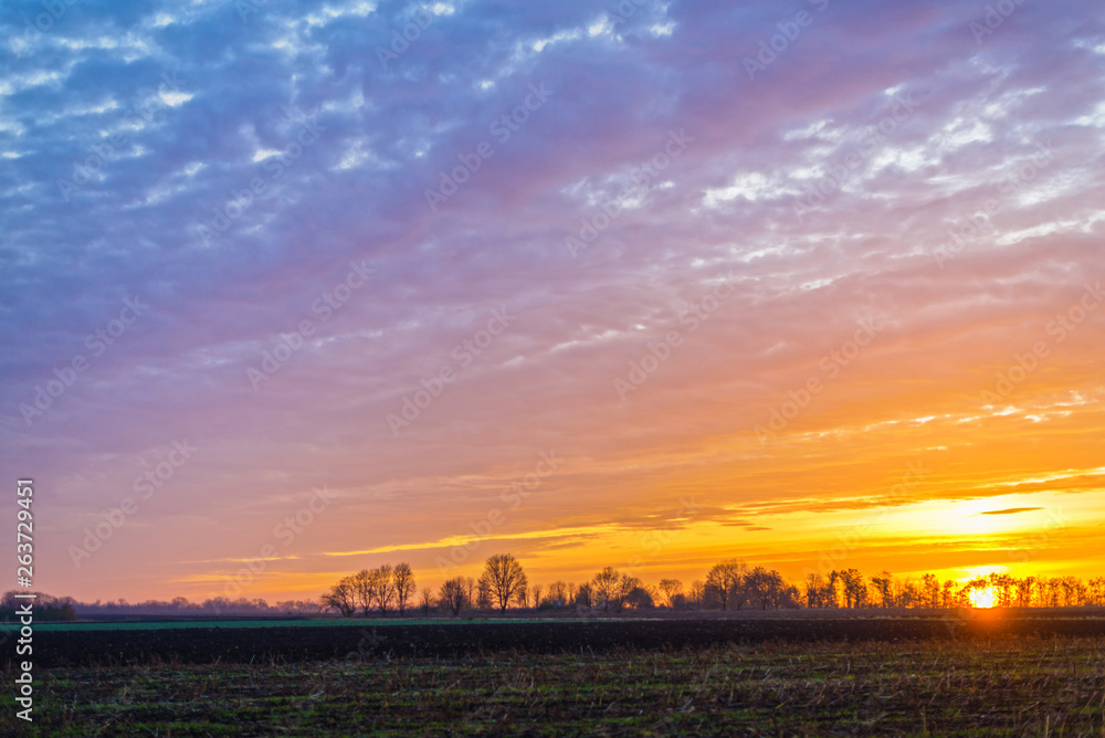 Obraz premium Bright sun and clouds.