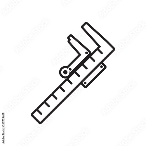 Caliper icon. Element of Constraction tools for mobile concept and web apps icon. Outline, thin line icon for website design and development, app development