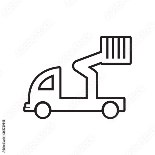 man lift truck icon. Element of Constraction tools for mobile concept and web apps icon. Outline, thin line icon for website design and development, app development