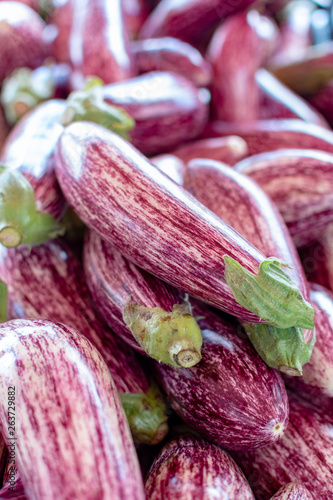 Wallpaper Mural Young fresh raw eggplants vegetables on farmer market Torontodigital.ca