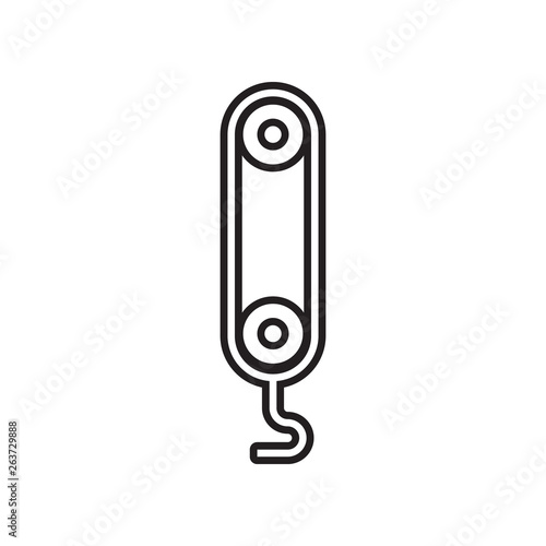 crane hook or pulley symbol icon. Element of Constraction tools for mobile concept and web apps icon. Outline, thin line icon for website design and development, app development