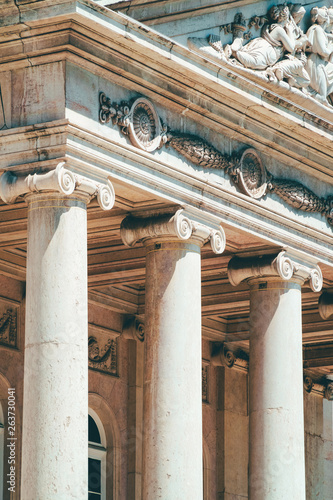Ionic Columns In Lisbon, Portugal