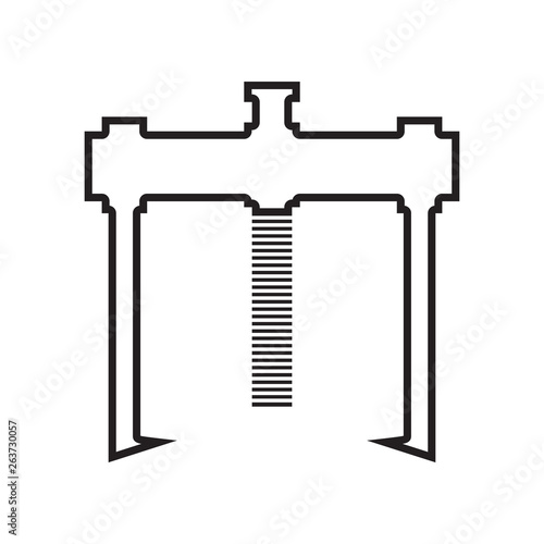 Press icon. Element of Constraction tools for mobile concept and web apps icon. Outline, thin line icon for website design and development, app development
