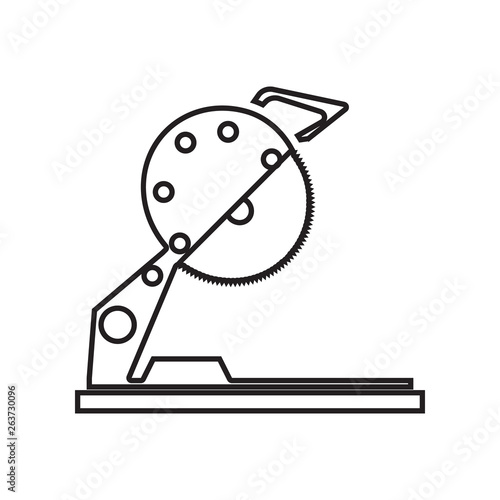 circular saw icon. Element of Constraction tools for mobile concept and web apps icon. Outline, thin line icon for website design and development, app development