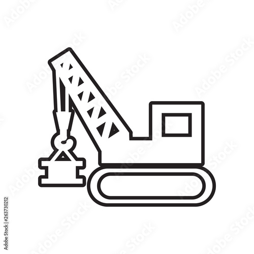 Hand saw icon. Element of Constraction tools for mobile concept and web apps icon. Outline, thin line icon for website design and development, app development