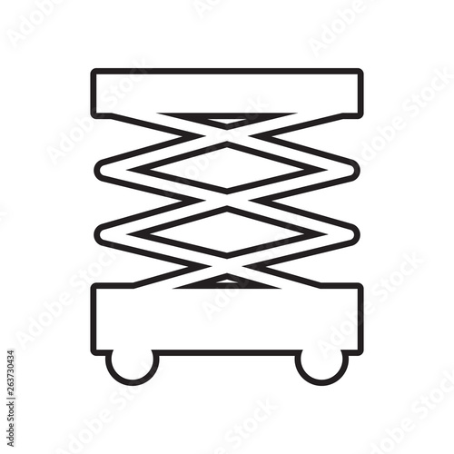 Scissors lift icon. Element of Constraction tools for mobile concept and web apps icon. Outline, thin line icon for website design and development, app development