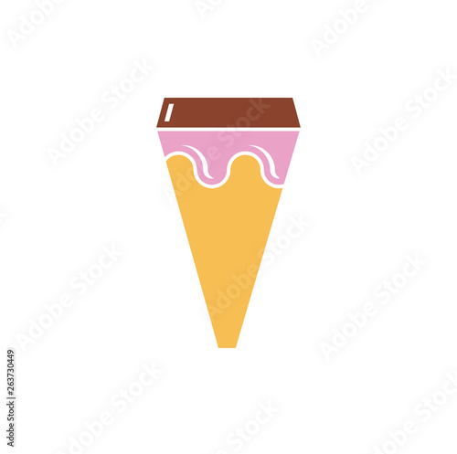 Ice cream icon on background for graphic and web design. Simple vector sign. Internet concept symbol for website button or mobile app.