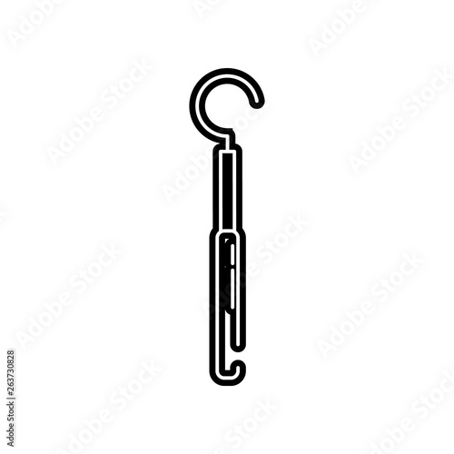 dental probe icon. Element of Dantist for mobile concept and web apps icon. Glyph, flat icon for website design and development, app development