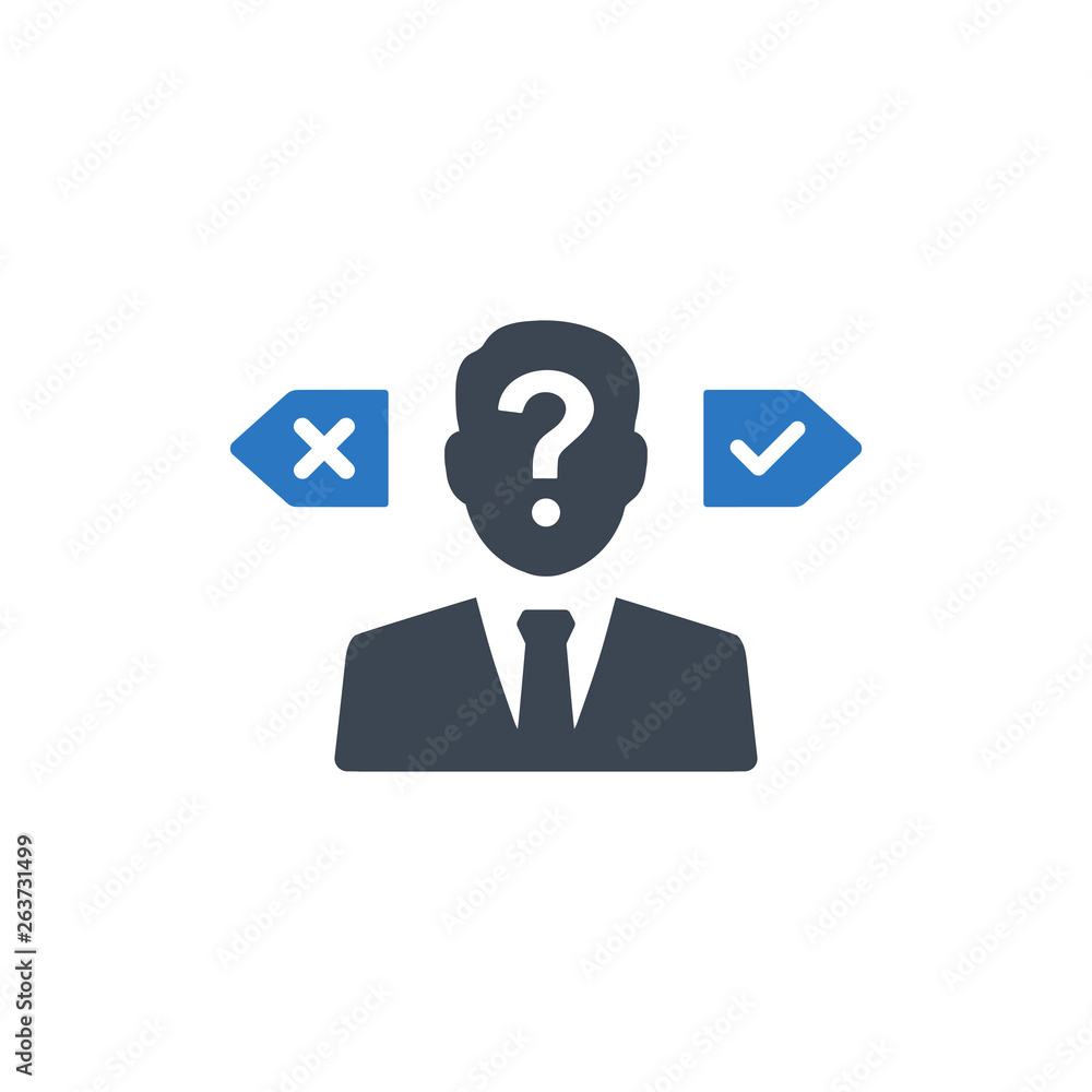 Business decision making confusion Icon Business decision making confusion Icon
