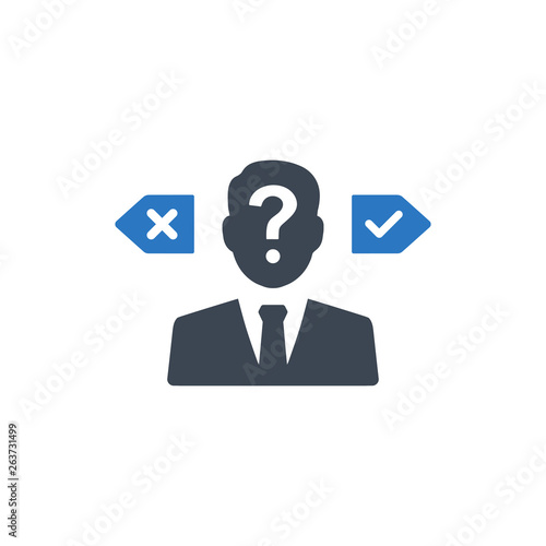 Business decision making confusion Icon