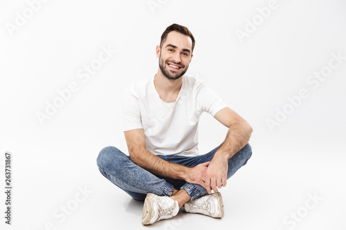 Full length of a cheerful young man