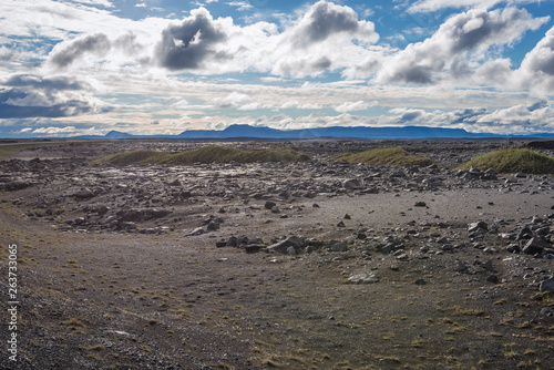 Landscape in north part of Iceand in volcanic area