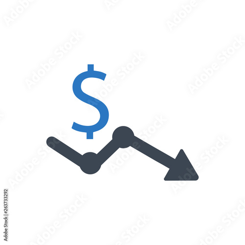 Financial decline icon