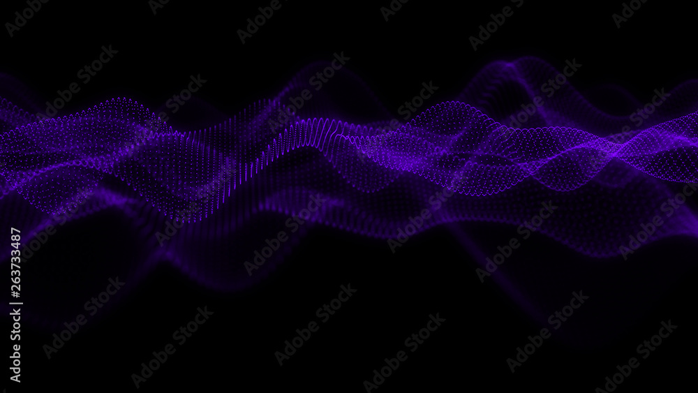 Fototapeta premium Music abstract background. Equalizer for music, showing sound waves with musical waves, background equalizer. 3d rendering.