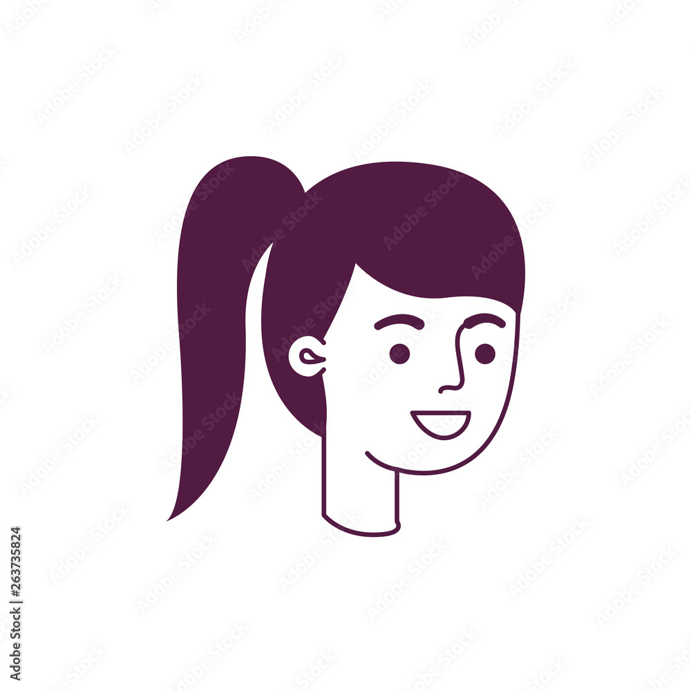 head of woman avatar character head of woman avatar character