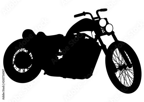 Old big bike on white background