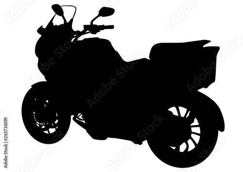 Old big bike on white background