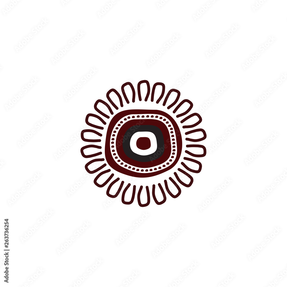 Fototapeta premium Aboriginal art icon design template