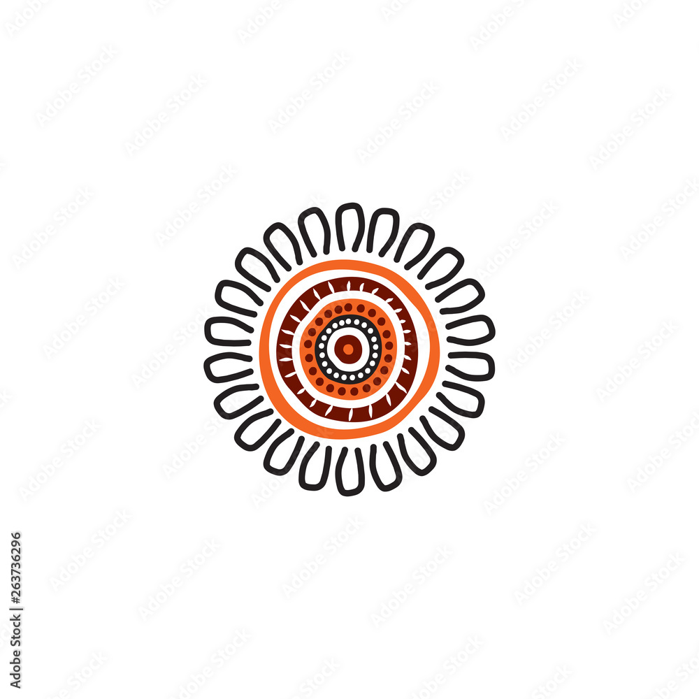 Fototapeta premium Aboriginal art icon design template