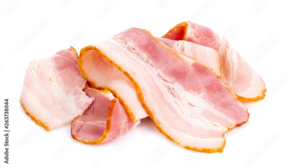 bacon isolated on white background