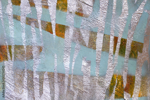 background of old wall with unpainted colored spots