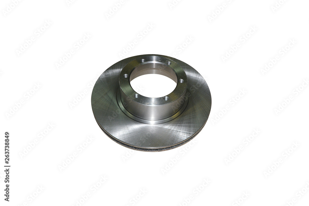New brake disc isolated on white background New brake disc isolated on white background