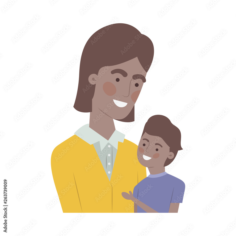 father with son avatar character father with son avatar character