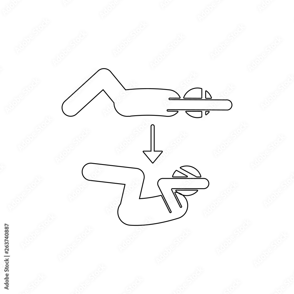 fitness, knee, sit ups outline icon. Element of fitness illustration. Signs and symbols icon can be used for web, logo, mobile app, UI, UX fitness, knee, sit ups outline icon. Element of fitness illustration. Signs and symbols icon can be used for web, logo, mobile app, UI, UX