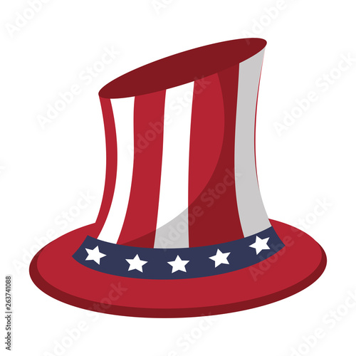 Uncle sam united states hat patriotic isolated