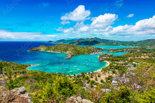 Antigua and Barbuda, Falmouth harbour bay landscape, Caribbean.  © Nancy Pauwels