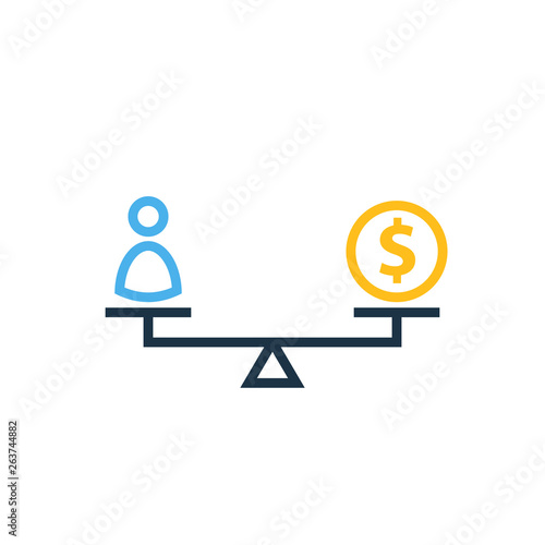 Labor cost concept icon. Clipart image isolated on white background