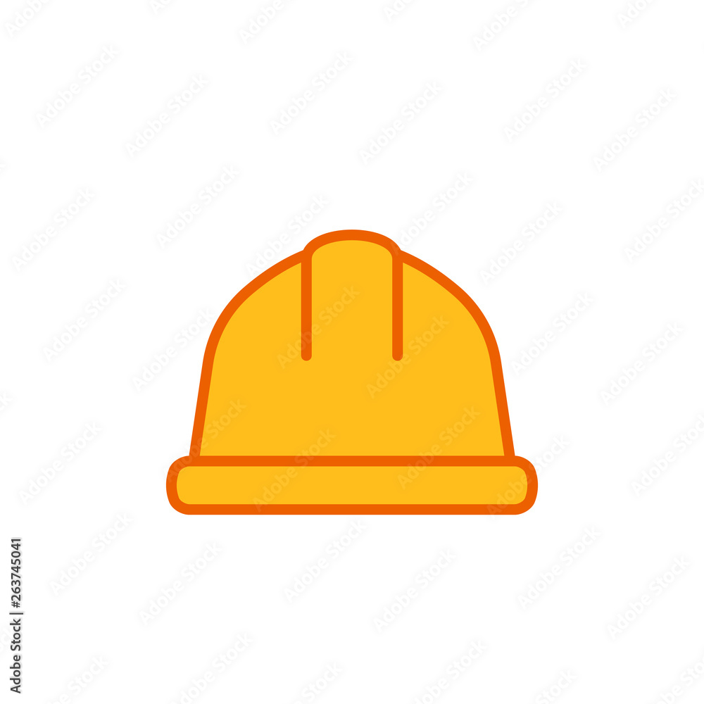 Hard hat icon. Clipart image isolated on white background Hard hat icon. Clipart image isolated on white background