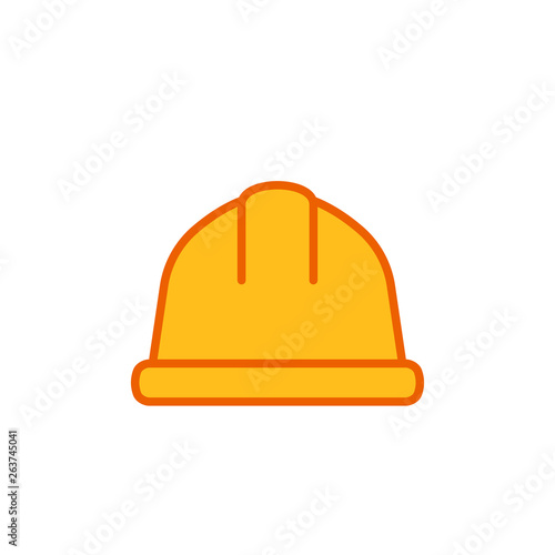 Hard hat icon. Clipart image isolated on white background
