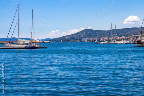 Sailing boats at the Port of Kavala, Eastern Macedonia, Northern Greece