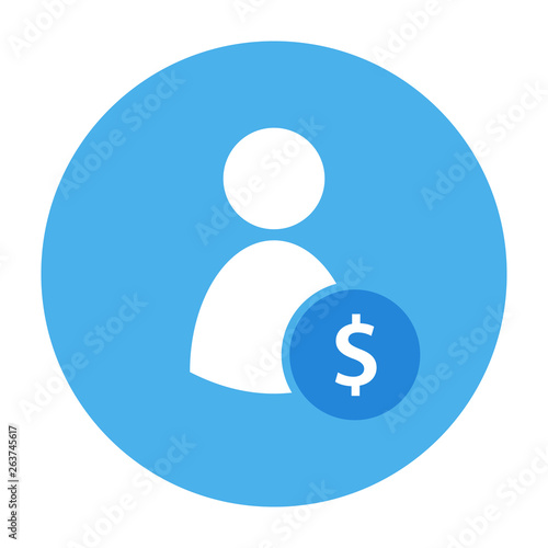 Labor cost concept button icon. Clipart image isolated on white background