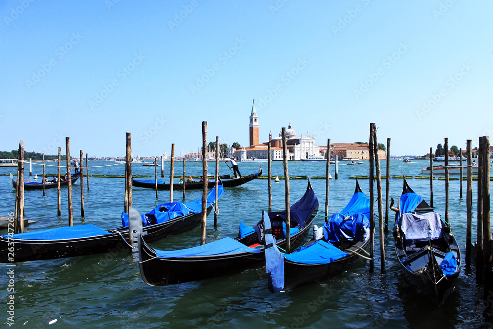 Gondolas Venice Canal