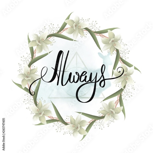 Bild auf Leinwand Lily wreath Always