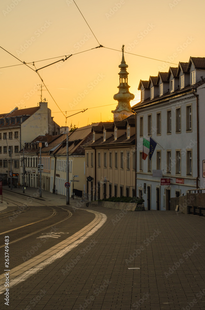 Street at Early Morning in Bratislava, Slovakia