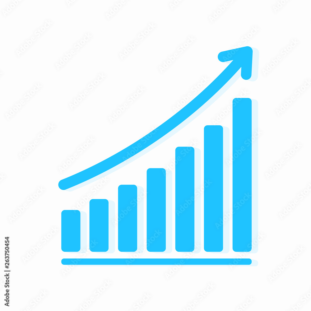 Success business symbol.Growth vector diagram with arrow going up. Vector icon. Editable EPS file.Bar Chart Vector Icon.Vector illustration Success business symbol.Growth vector diagram with arrow going up. Vector icon. Editable EPS file.Bar Chart Vector Icon.Vector illustration