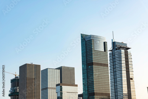 Toned image of modern office buildings