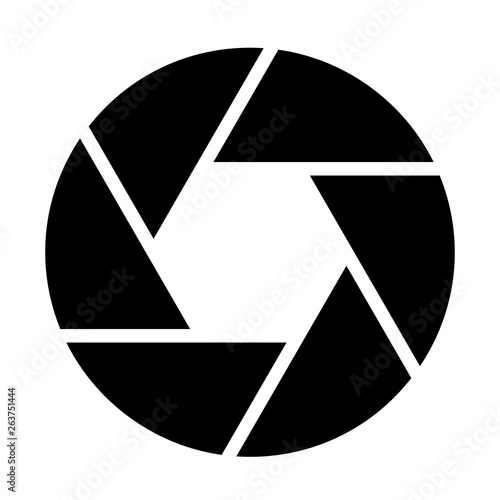 Camera shutter vector icon