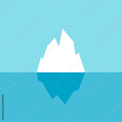 White ice berg vector poster