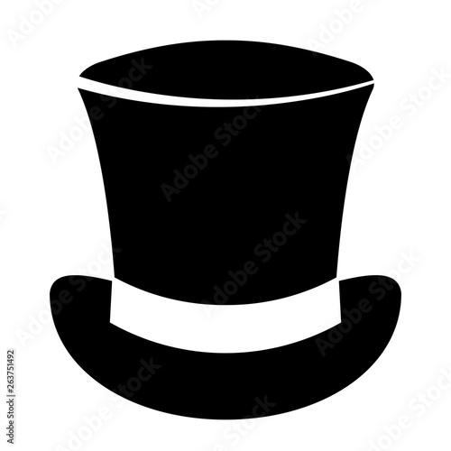 Retro top hat vector icon