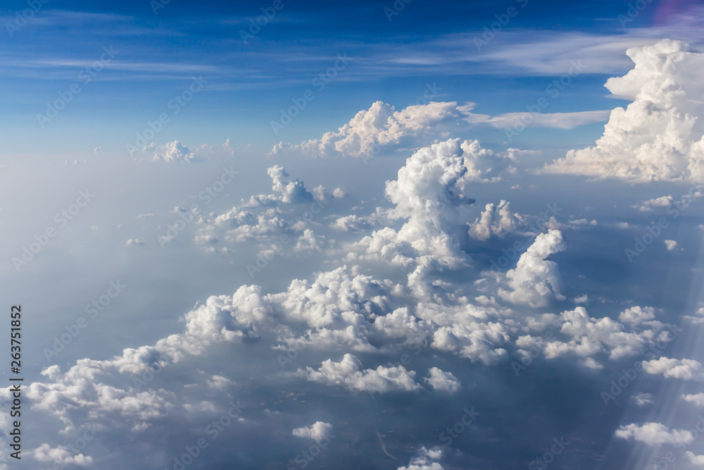 Blue sky background with clouds. Blue sky background with clouds.