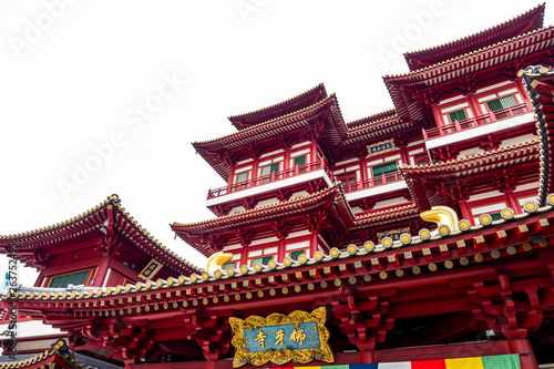 2019 February 28  Singapore - The Chinese buddha relic Temple in Chinatown.