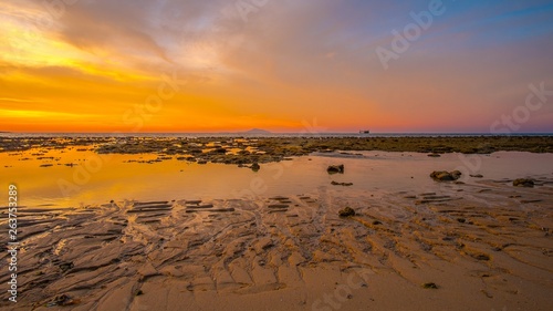 Fototapeta Naklejka Na Ścianę i Meble -  Beautiful Seascape with Sunrise on the Beach in Phuket - THAILAND