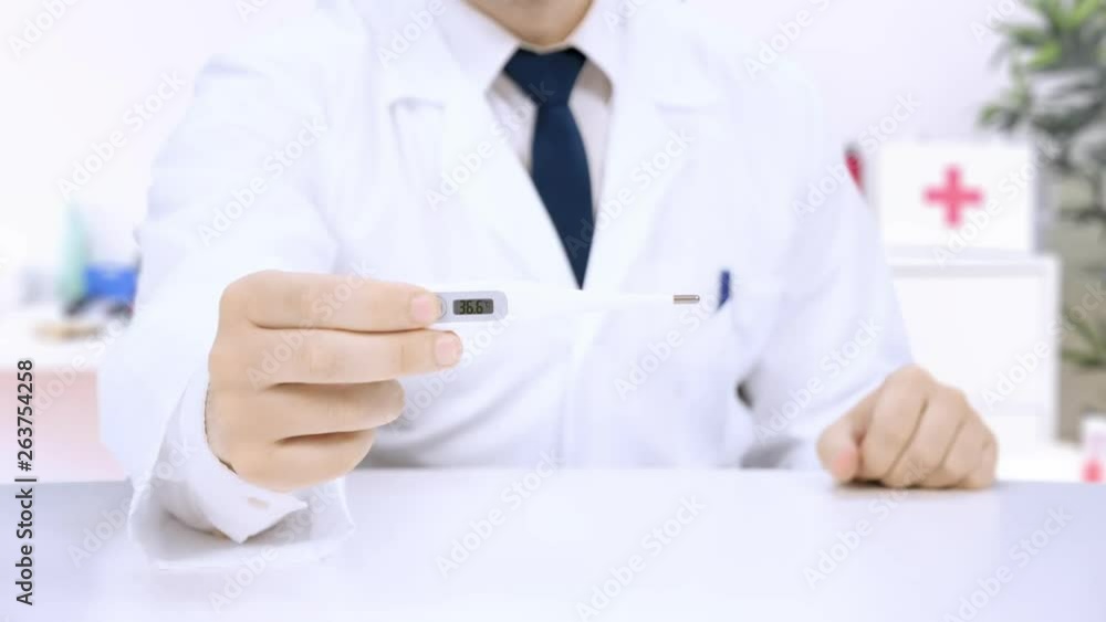 doctor with thermometer doctor with thermometer