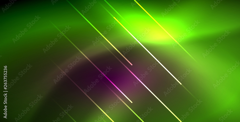 Neon glowing lines, magic energy space light concept, abstract background wallpaper design Neon glowing lines, magic energy space light concept, abstract background wallpaper design